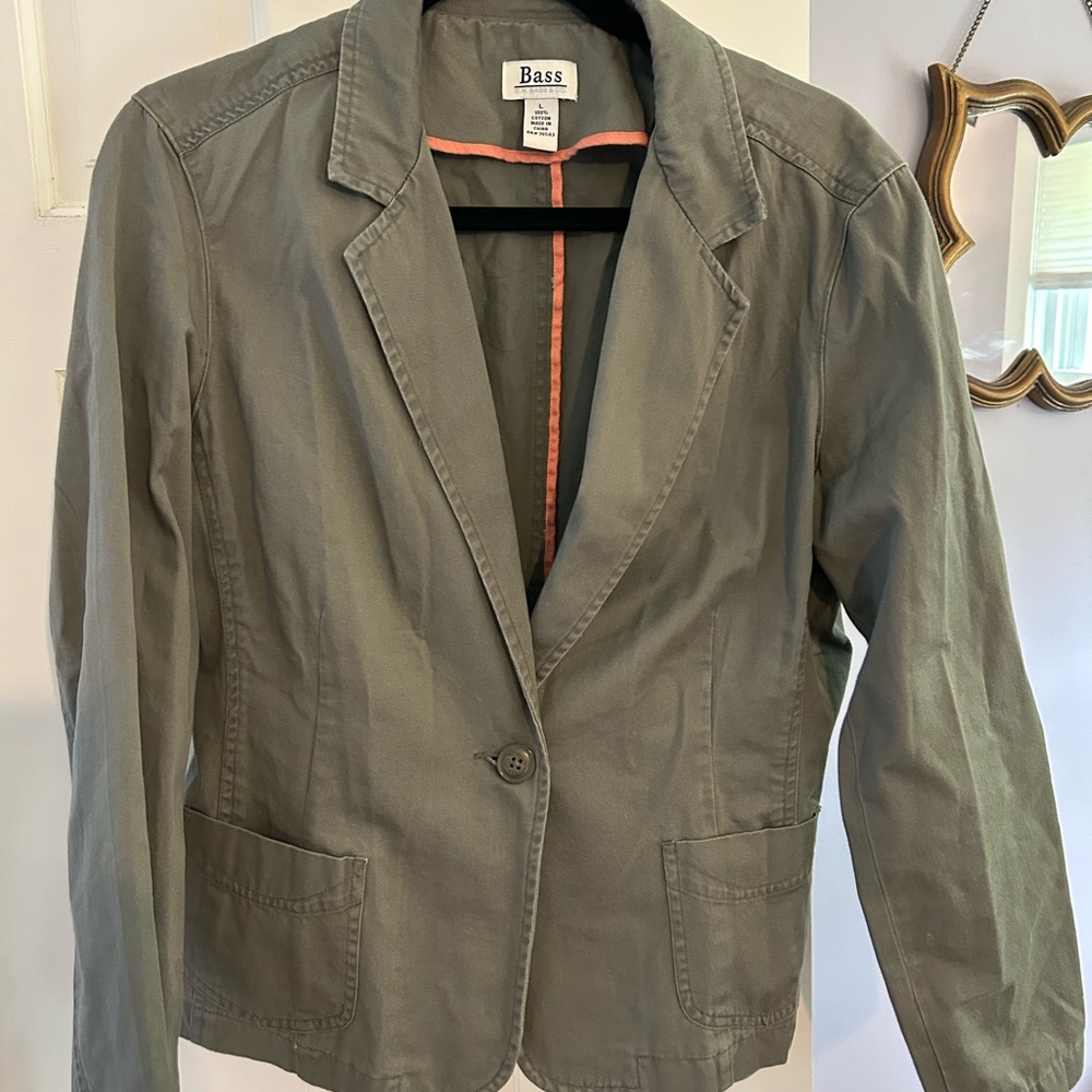 Bass Women's Olive Green Cotton Blazer
